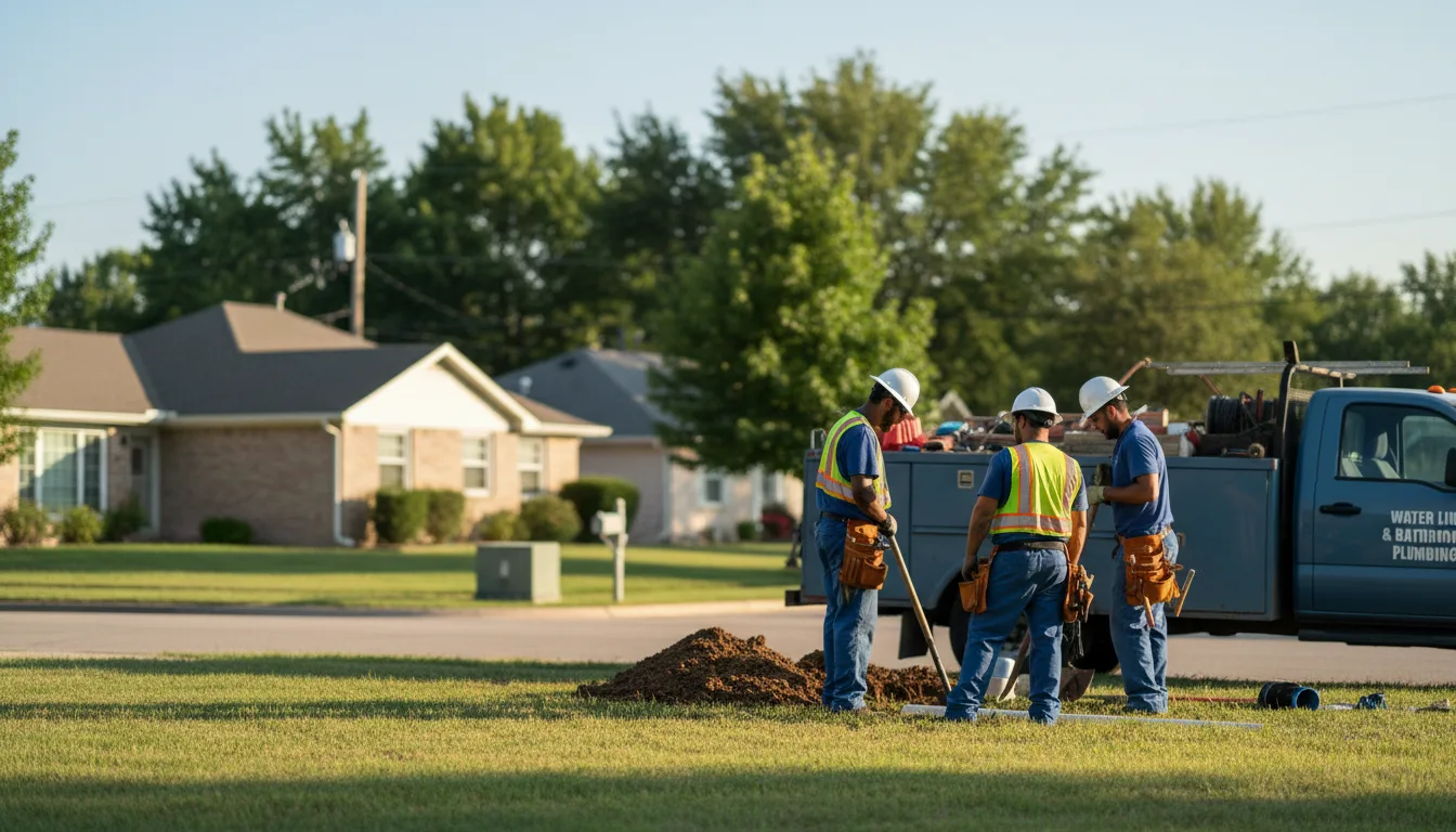 Residential water line and bathroom plumbing service in Richmond Dale, OH